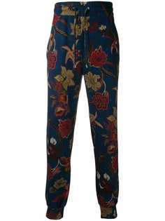 Etro спортивные брюки с цветочным узором