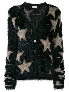 Saint Laurent жаккардовый кардиган с люрексом