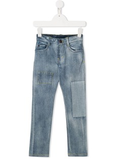 The Marc Jacobs Kids выбеленные джинсы в стиле пэчворк