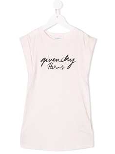 Givenchy Kids платье без рукавов с принтом логотипа