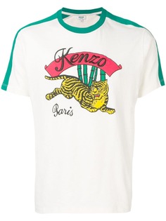 Kenzo футболка с принтом тигра и логотипа