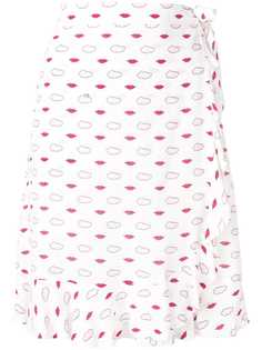 Vivetta юбка с оборками и принтом облаков и губ