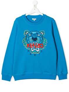 Kenzo Kids толстовка с вышитым тигром