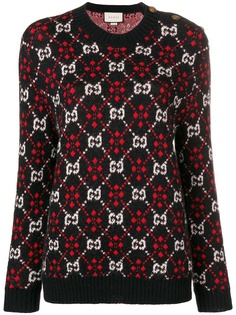 Gucci джемпер с узором GG