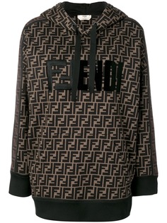 Fendi классическое худи с логотипом FF