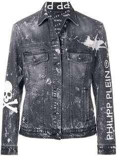 Philipp Plein джинсовая куртка с эффектом обесцвечивания