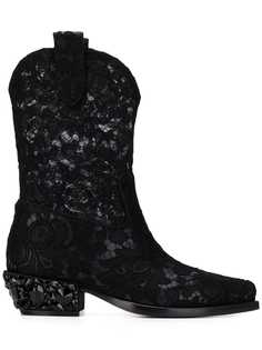 Dolce & Gabbana кружевные ковбойские ботинки
