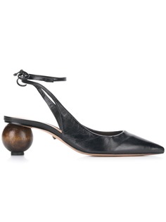 Schutz мюли на деревянном каблуке геометрической формы