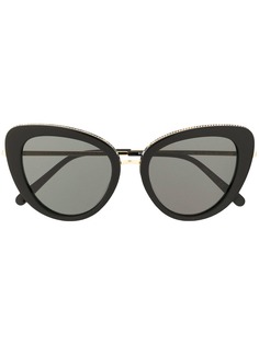 Stella McCartney Eyewear солнцезащитные очки в оправе кошачий глаз с цепочным декором