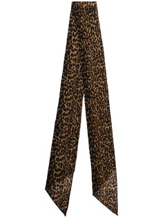 Saint Laurent шарф с леопардовым принтом