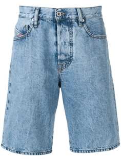 Diesel выбеленные джинсовые шорты