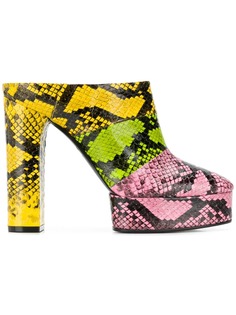 Casadei мюли из змеиной кожи