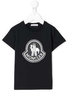 Moncler Kids сетчатая футболка с логотипом