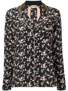 Nº21 пижамная рубашка с цветочным принтом