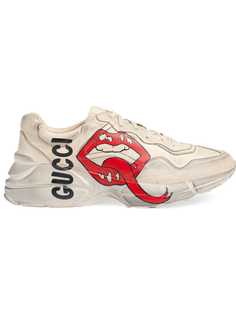 Gucci кроссовки Rhyton с принтом