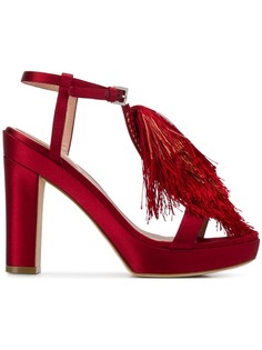 Alberta Ferretti босоножки с бахромой спереди
