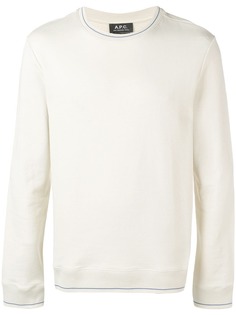 A.P.C. свитер с полосками по краю