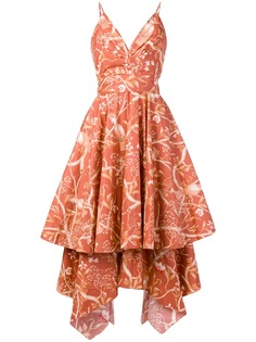 Johanna Ortiz платье с глубоким вырезом и принтом цветущих растений