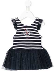 Lapin House платье в полоску с пышной юбкой и якорем