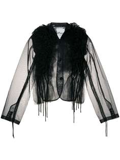 Comme Des Garçons Noir Kei Ninomiya прозрачная блузка с оборками