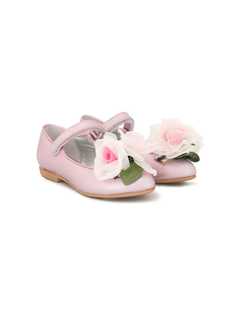Monnalisa туфли с цветочной аппликацией