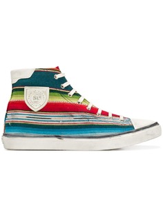 Saint Laurent жаккардовые кеды Bedford