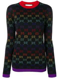 Gucci джемпер с узором GG