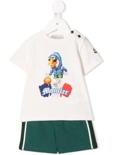 Moncler Kids спортивный костюм контрастного дизайна