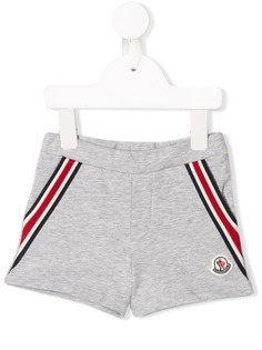 Moncler Kids шорты с полосками и логотипом