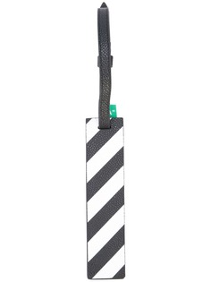 Off-White багажная бирка в полоску