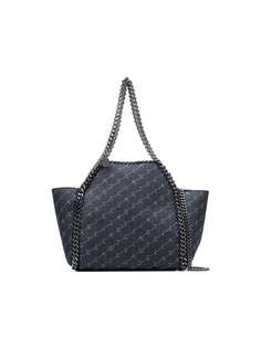 Stella McCartney джинсовая сумка-тоут Falabella размера мини с цепочной отделкой