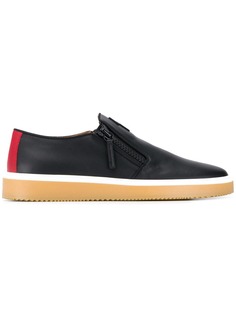 Giuseppe Zanotti лоферы с молниями сбоку