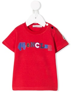 Moncler Kids футболка с нашивкой-логотипом