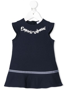 Emporio Armani Kids платье без рукавов с принтом логотипа