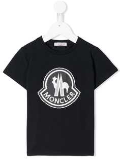 Moncler Kids футболка с нашивкой-логотипом