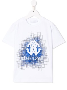 Roberto Cavalli Junior футболка с принтом логотипа