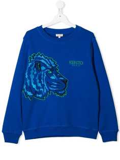 Kenzo Kids толстовка с вышивкой льва