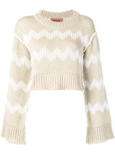 Missoni трикотажный джемпер с узором зигзаг