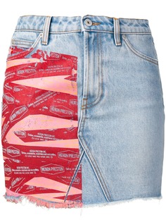 Heron Preston джинсовая юбка с принтом