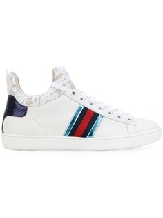 Gucci кроссовки GG Web с кружевными вставками