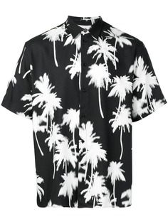 MSGM рубашка с принтом тай-дай и пальмами