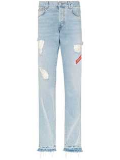 Heron Preston джинсы с эффектом потертости и логотипом
