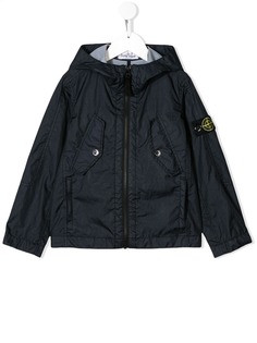 Stone Island Junior куртка с капюшоном и нашивкой-логотипом