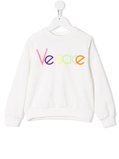 Young Versace толстовка с декорированным логотипом
