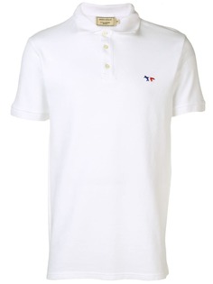 Maison Kitsuné рубашка-поло с вышитым логотипом