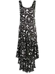 Onia асимметричное платье макси