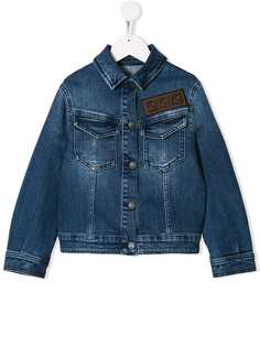 Fendi Kids джинсовая куртка с логотипом