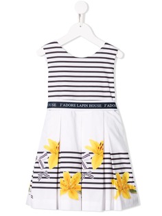 Lapin House расклешенное платье в полоску