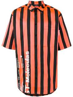 Marcelo Burlon County of Milan рубашка Warning в полоску