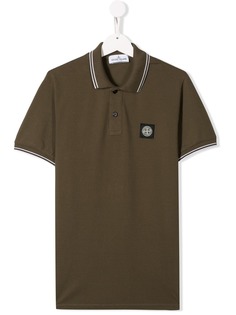 Stone Island Junior рубашка-поло с короткими рукавами и логотипом